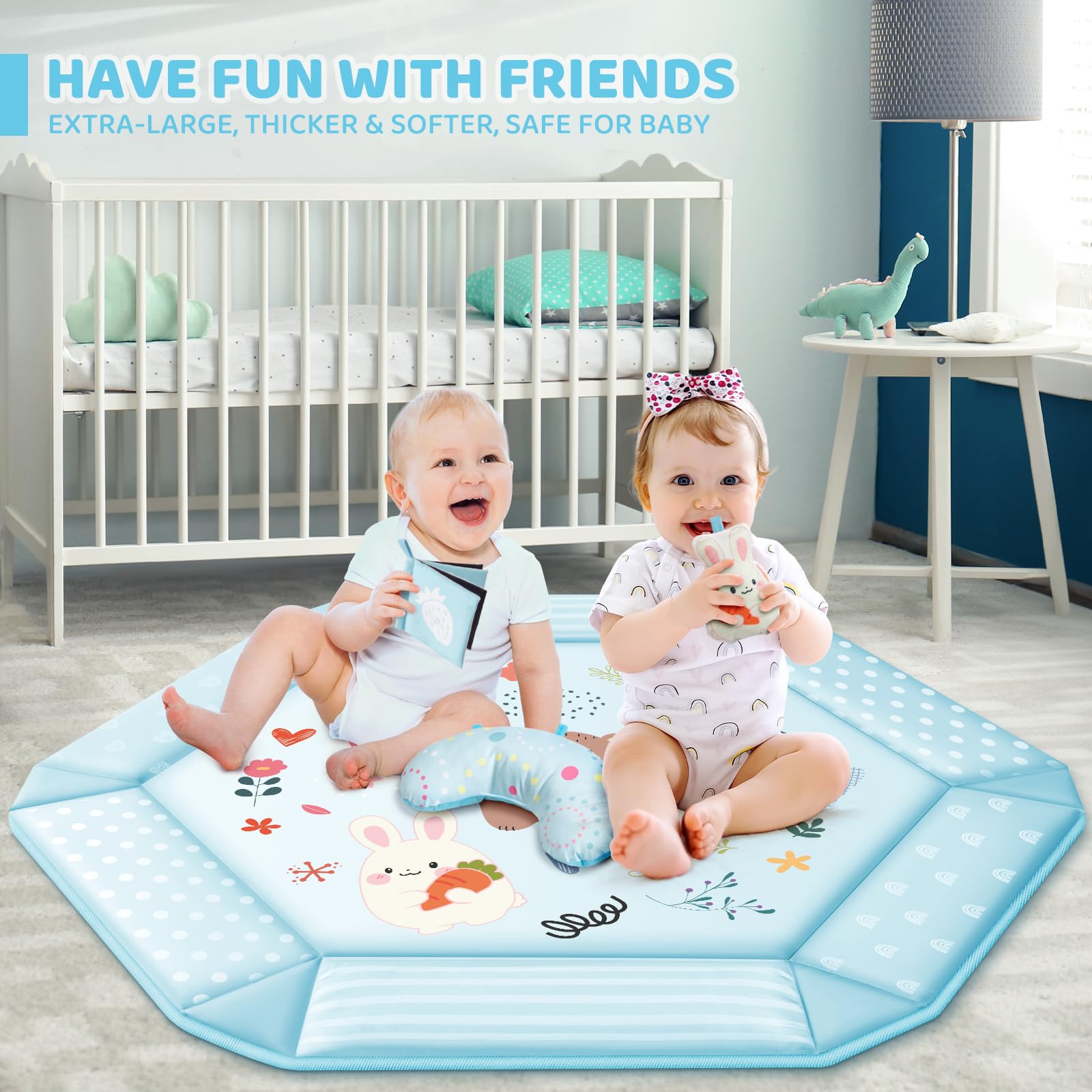Jyusmile soft play mat shown folded for easy storage