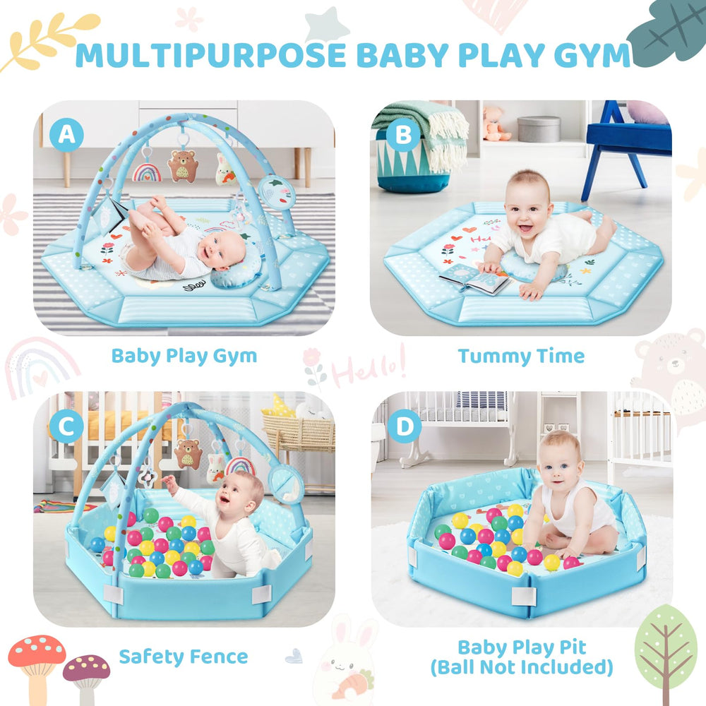Jyusmile tummy time moon encouraging head lifting and chest support