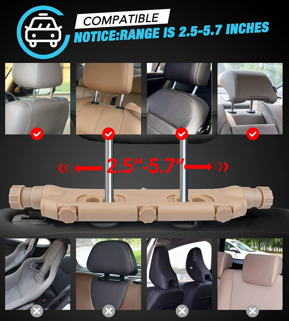 JZCreater headrest pillow easy installation on pole-equipped seats.