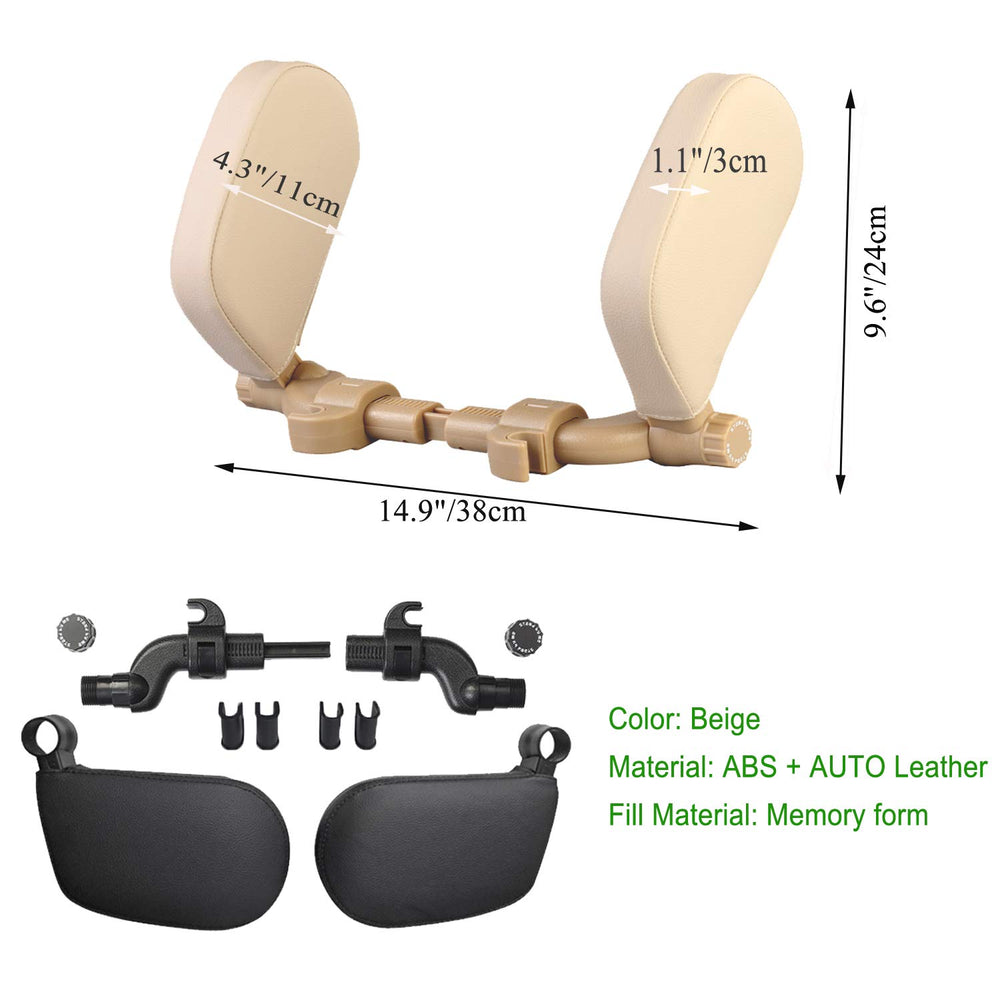 Usage guide and packaging for the JZCreater headrest pillow.