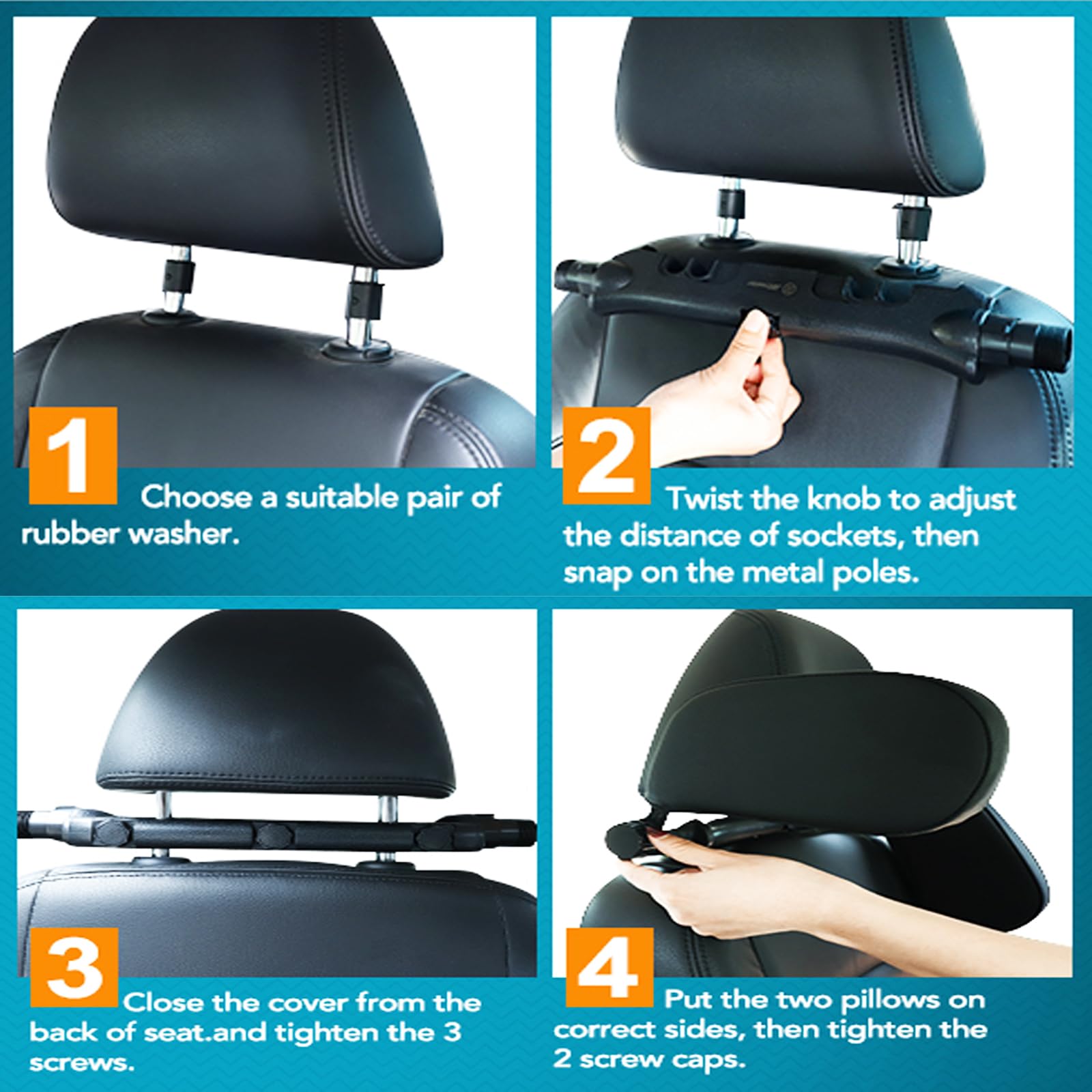 JZCreater note on headrest compatibility helps avoid unsuitable seats.