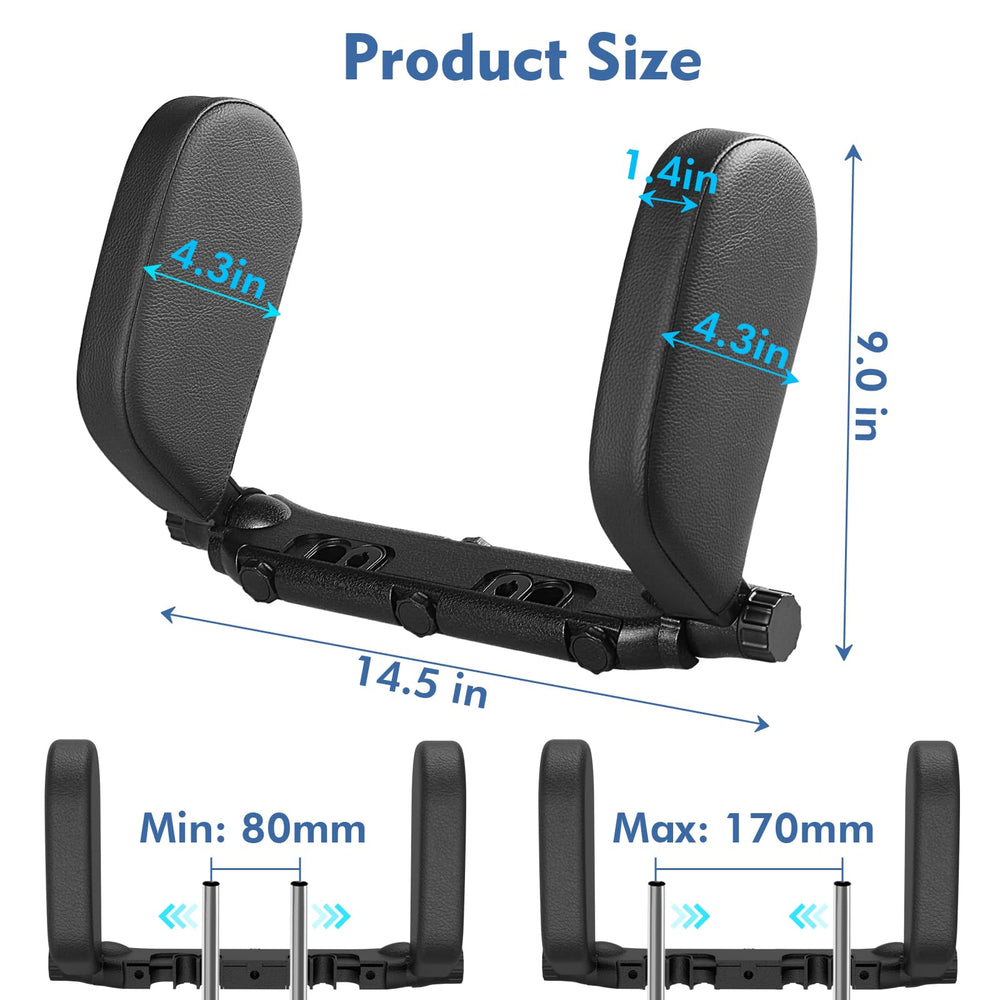 JZCreater pole distance guide demonstrates 2.5–5.7 inch compatibility.