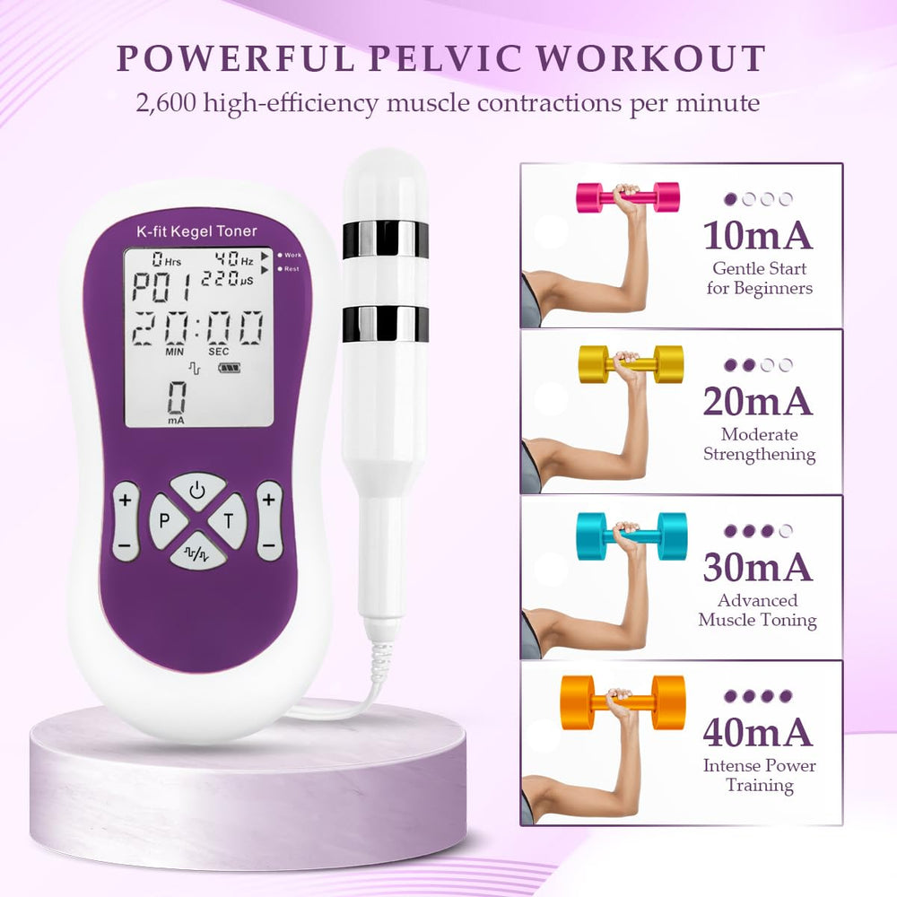 K-fit Kegel Toner offers eight programmable modes for tailored training