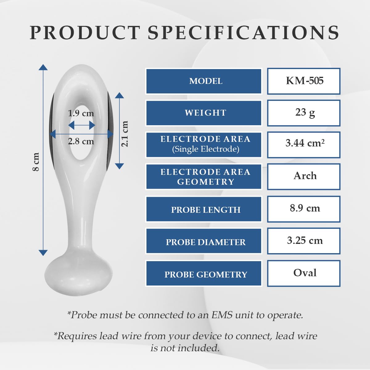 K-fit KM-505 connects easily to the Kegel Toner device.