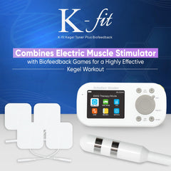 Ergonomic pelvic probe from K-fit for comfortable pelvic workouts.