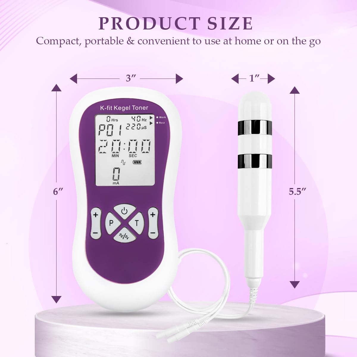 K-fit Kegel Toner probes with comfort design for gentle pelvic stimulation