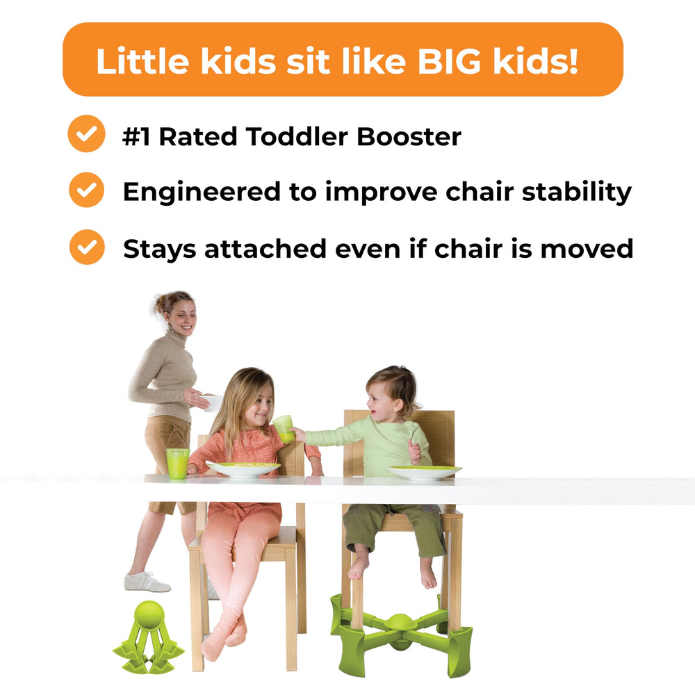 KABOOST booster seat with two height positions suitable for growing kids.
