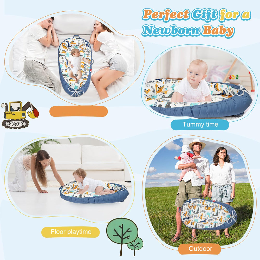 Kabirili Baby Lounger with hidden zipper enables easy machine washing and care.