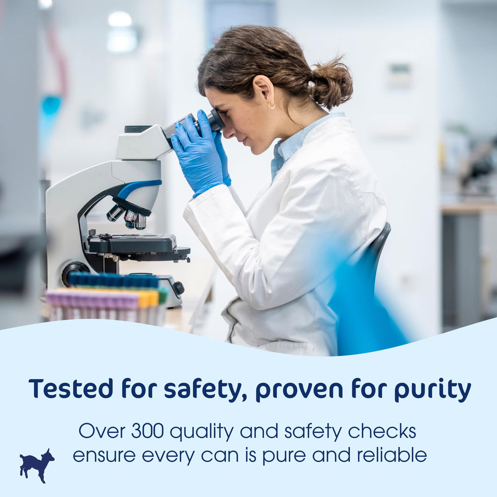 Kabrita clean-label testing badge signals safety and purity.