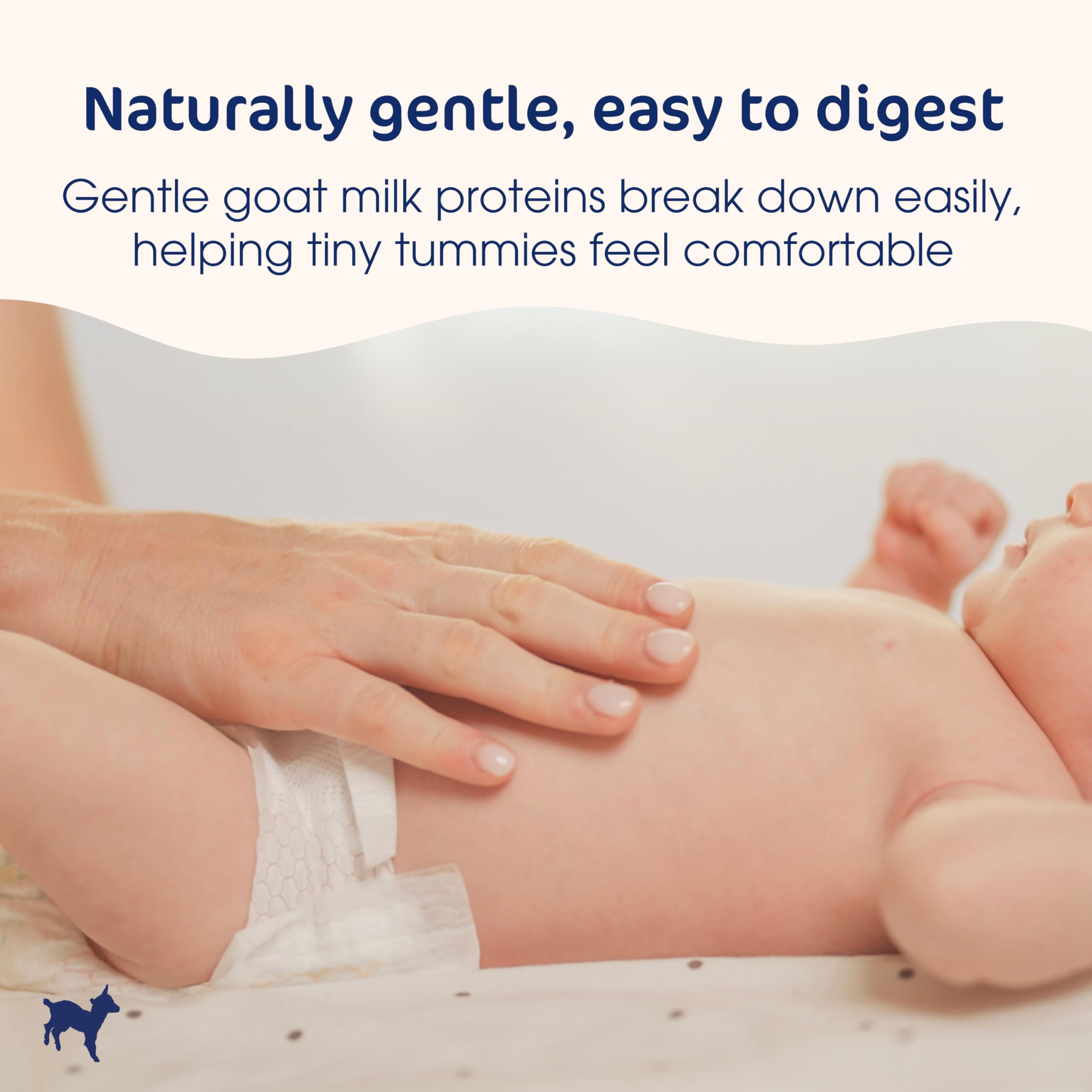 Kabrita digestible goat milk formula aimed at comfortable tummies.