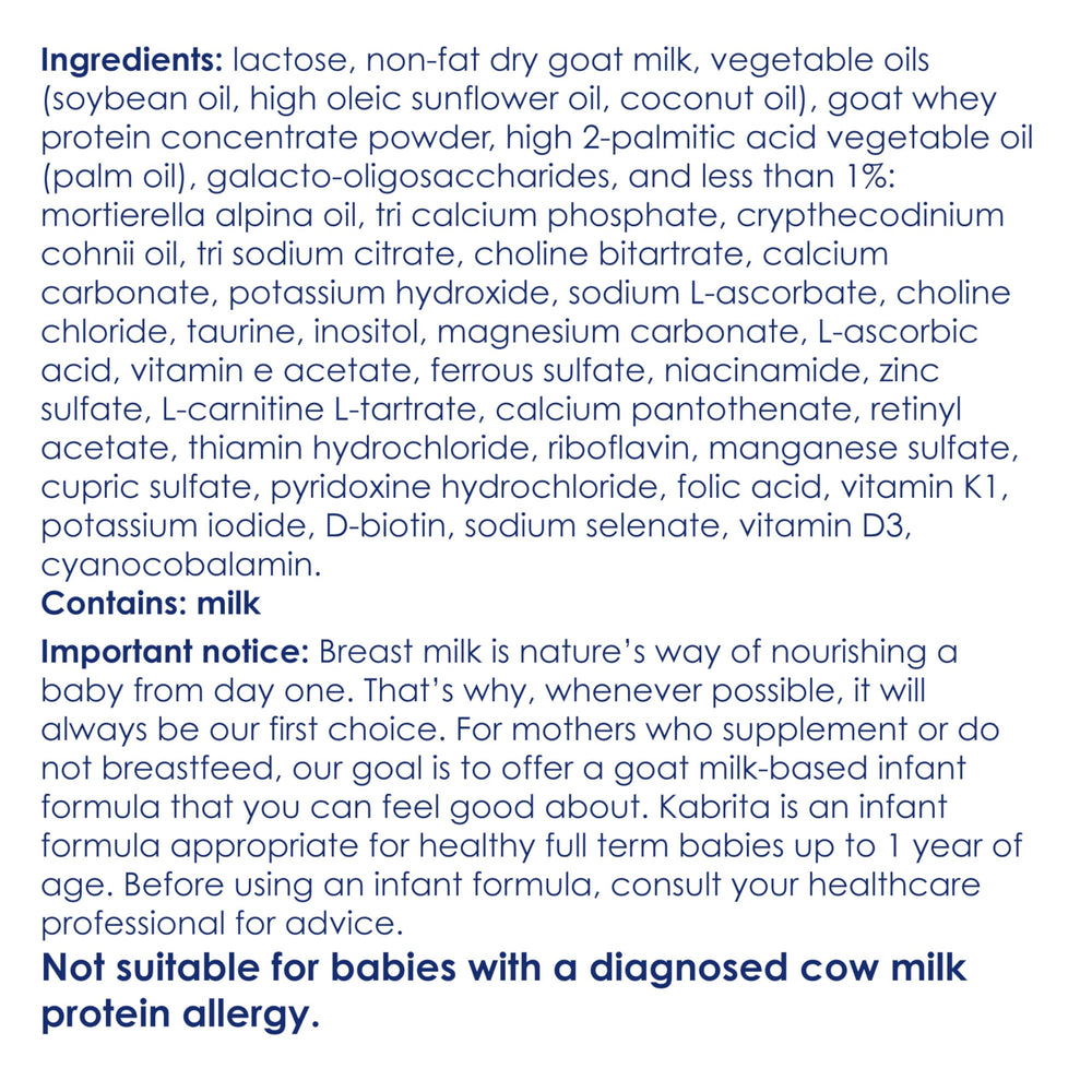 Kabrita goat milk formula batch testing lab scene emphasizes safety and quality through independent checks.
