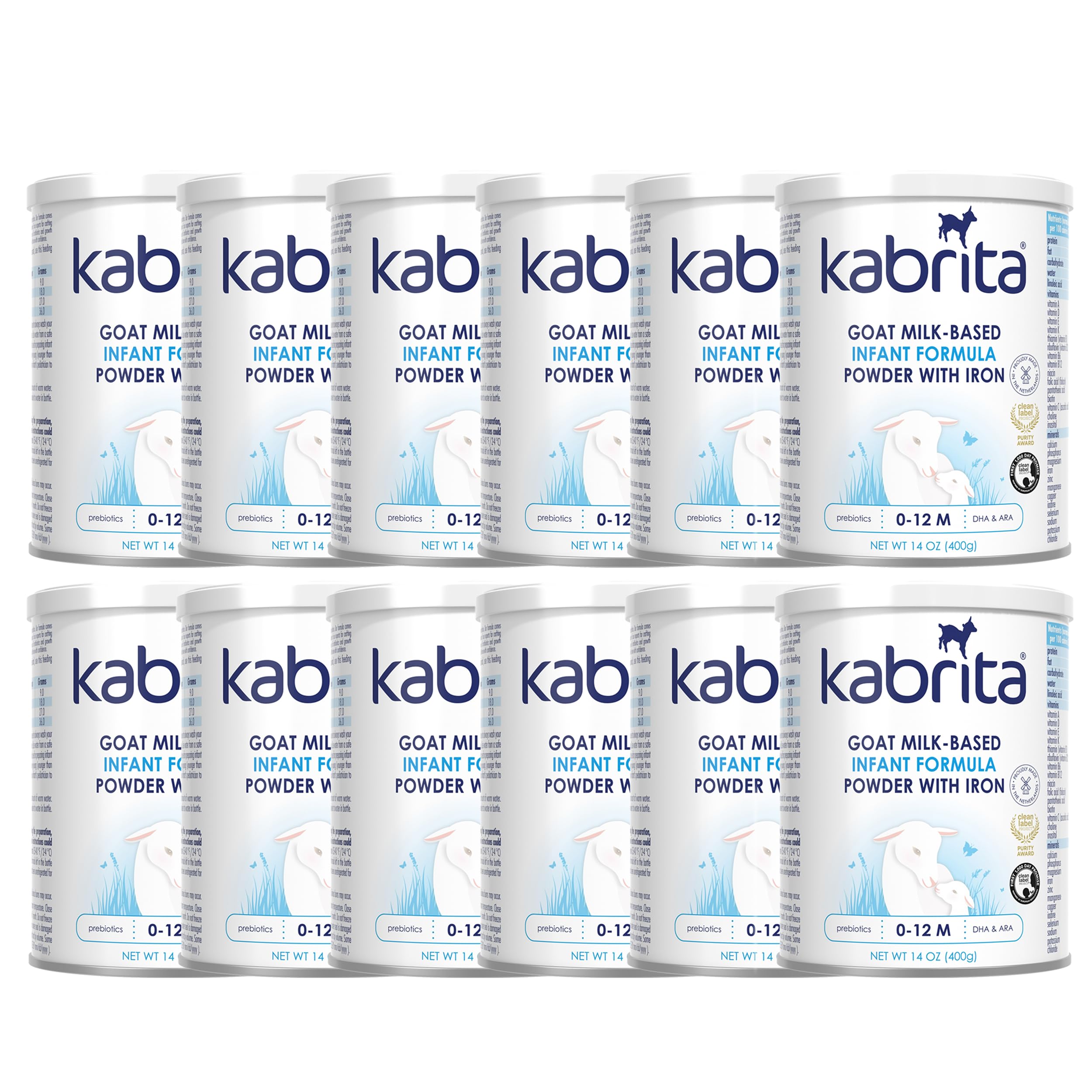 Kabrita goat milk infant formula bottle pour for easy feeding