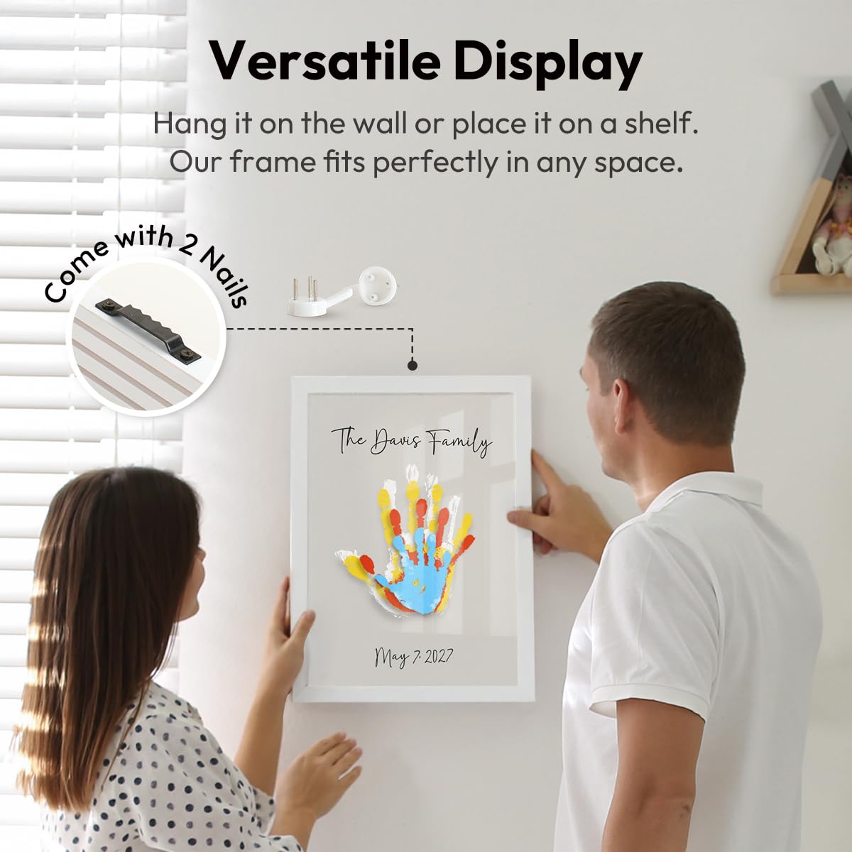 Kaciola versatile display base for desk or wall mounting