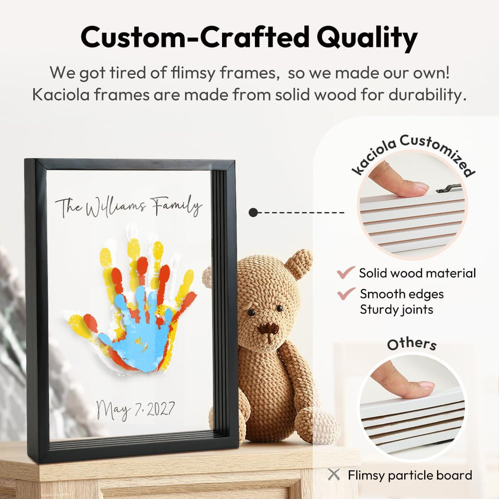 Kaciola detachable transparent sheets clearly separate each handprint for clarity