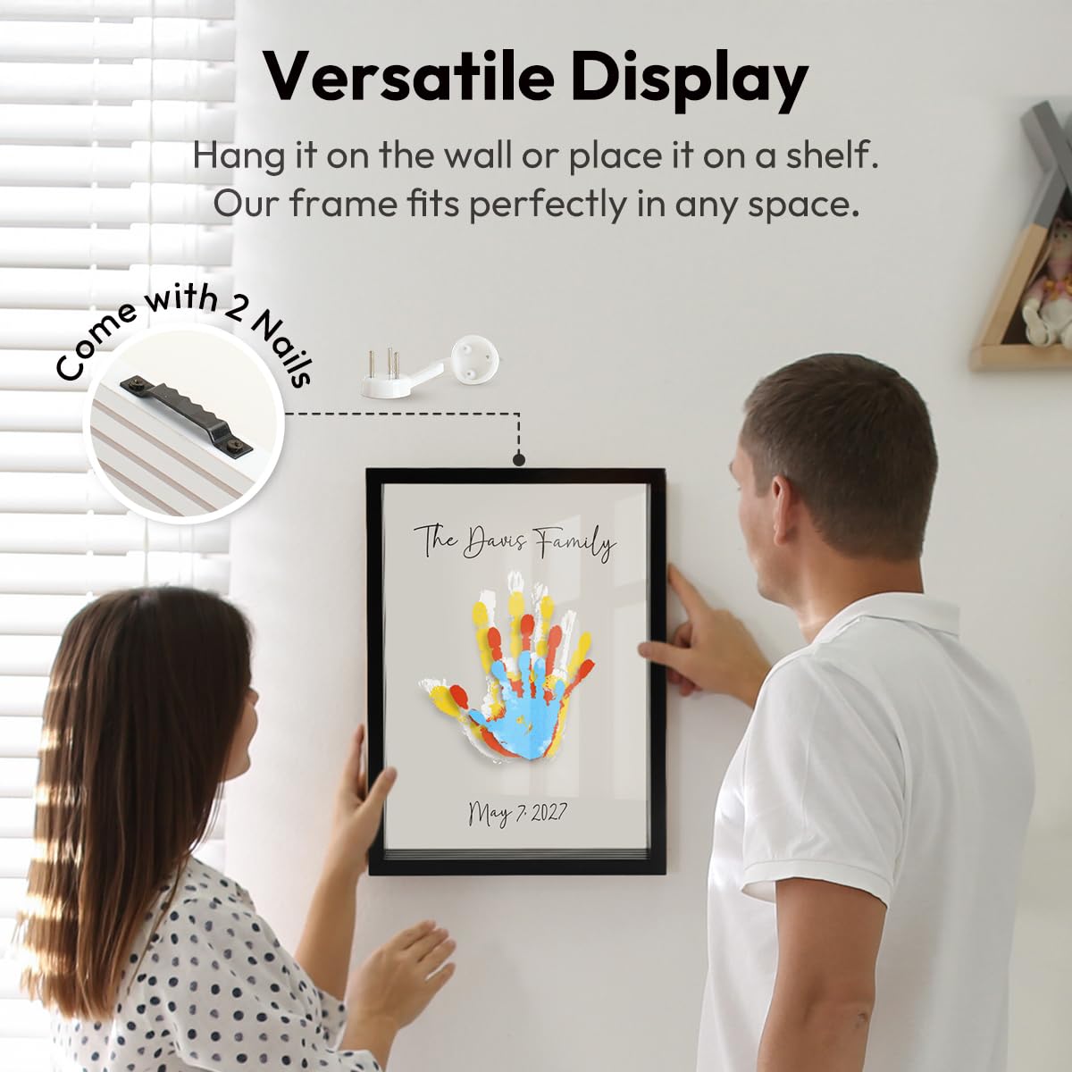 Kaciola wall hanging option and stand enable versatile home display