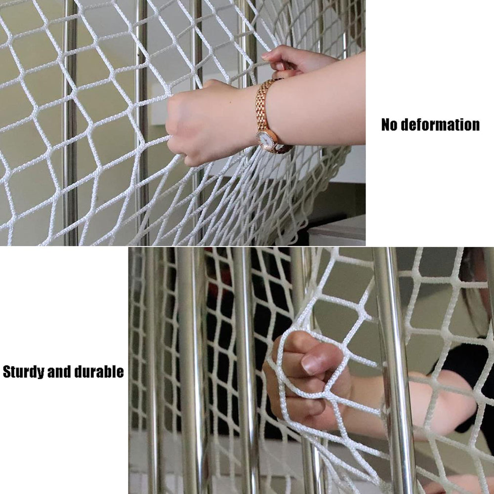 KACQIHTU rope net installs easily with plastic ties, no drilling needed