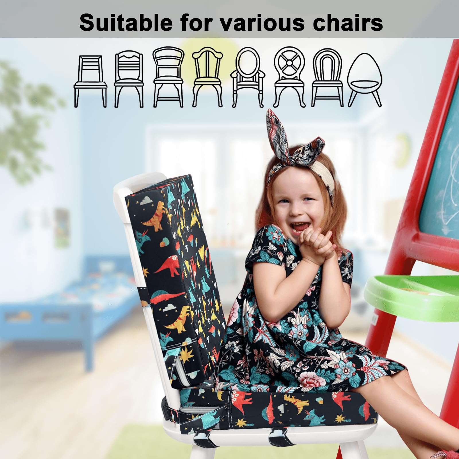 KAGIWEI booster seat 45D high-density sponge for lasting support.