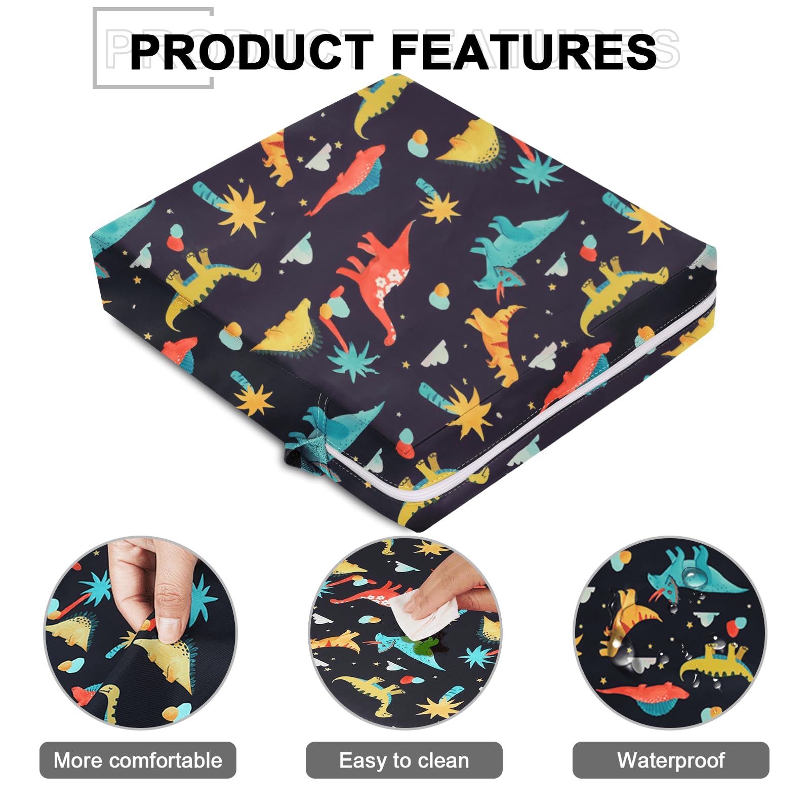 KAGIWEI booster seat removable cover with zipper for deep cleaning.