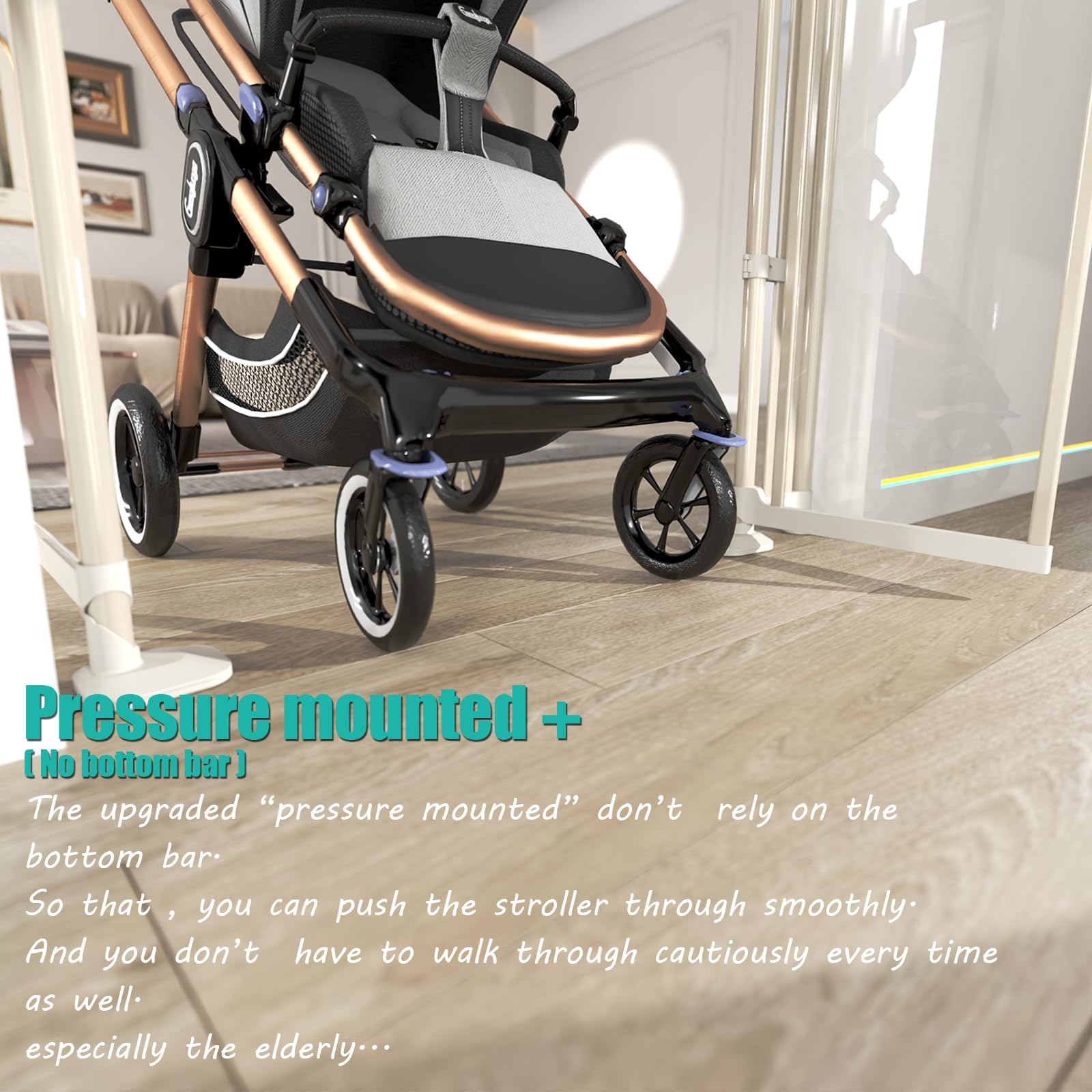 KAGNJIC gate opens smoothly both ways for easy passage.