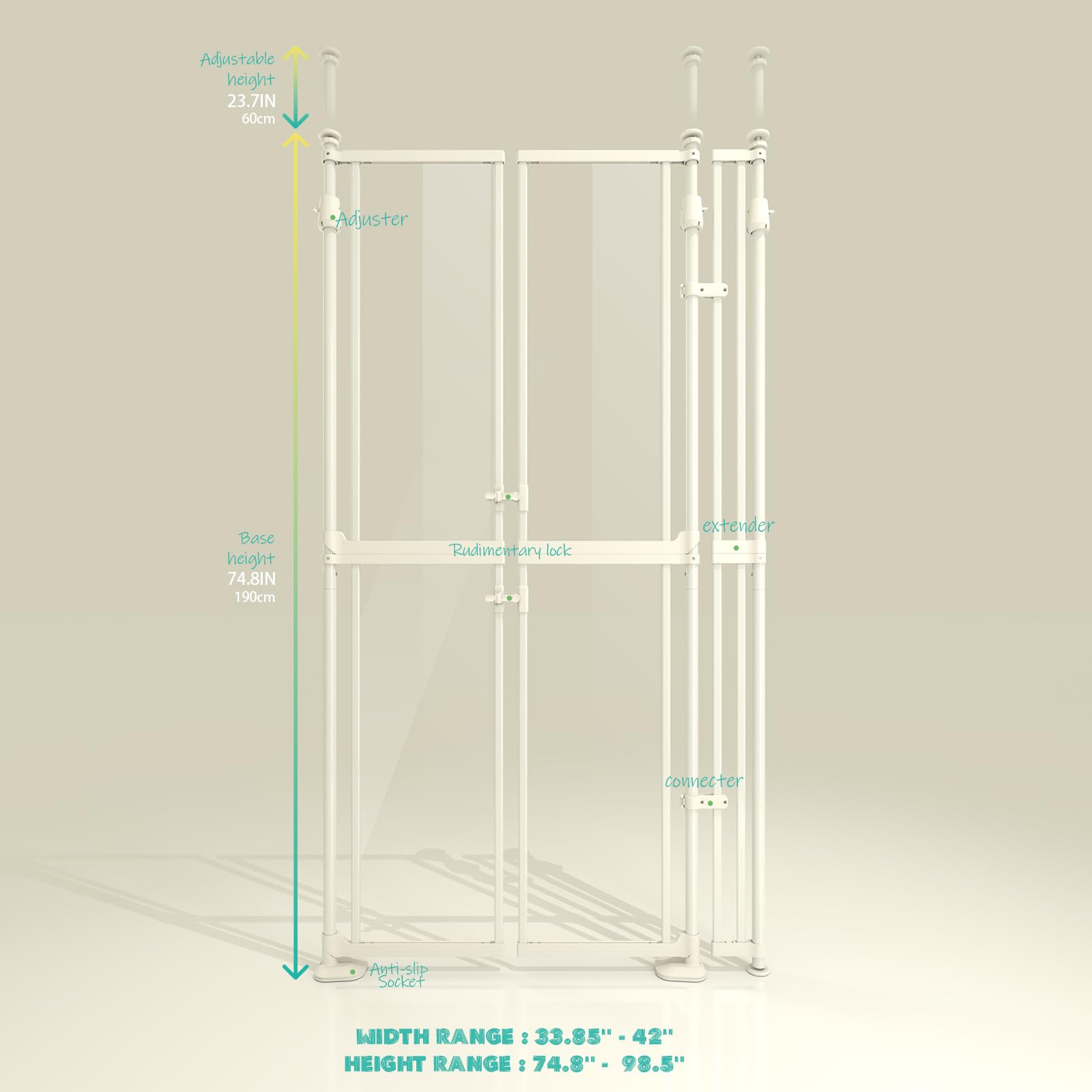 KAGNJIC transparent design blends with home decor while keeping pets contained.