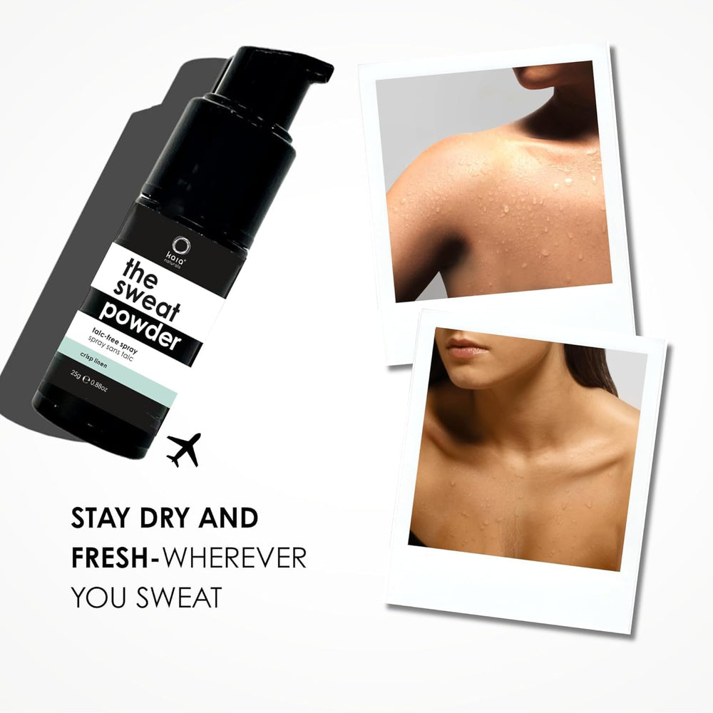 The Kaia Naturals Takesumi Detox spray bottle in action demonstrates quick, mess-free application.