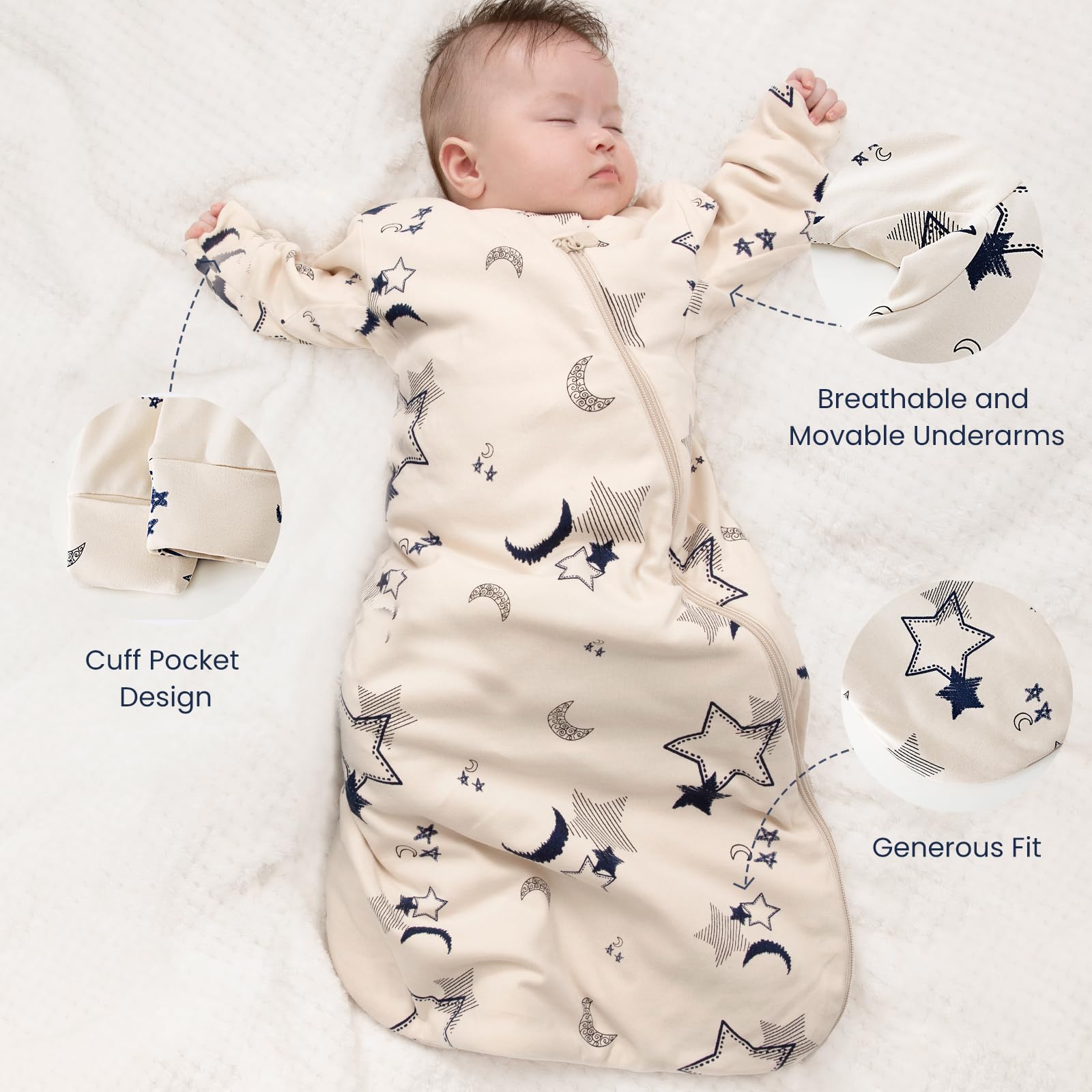 Kaiya Baby fabric composition organic cotton wool polyester for durable softness