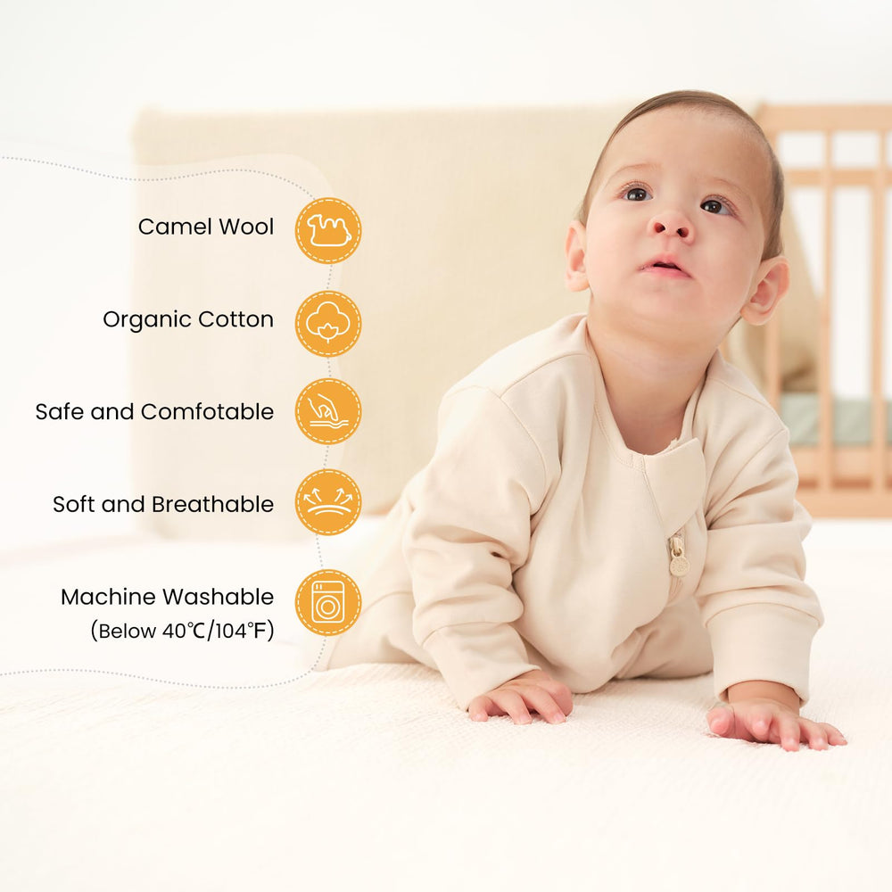 Kaiya Baby organic cotton blend supports skin comfort and durability.