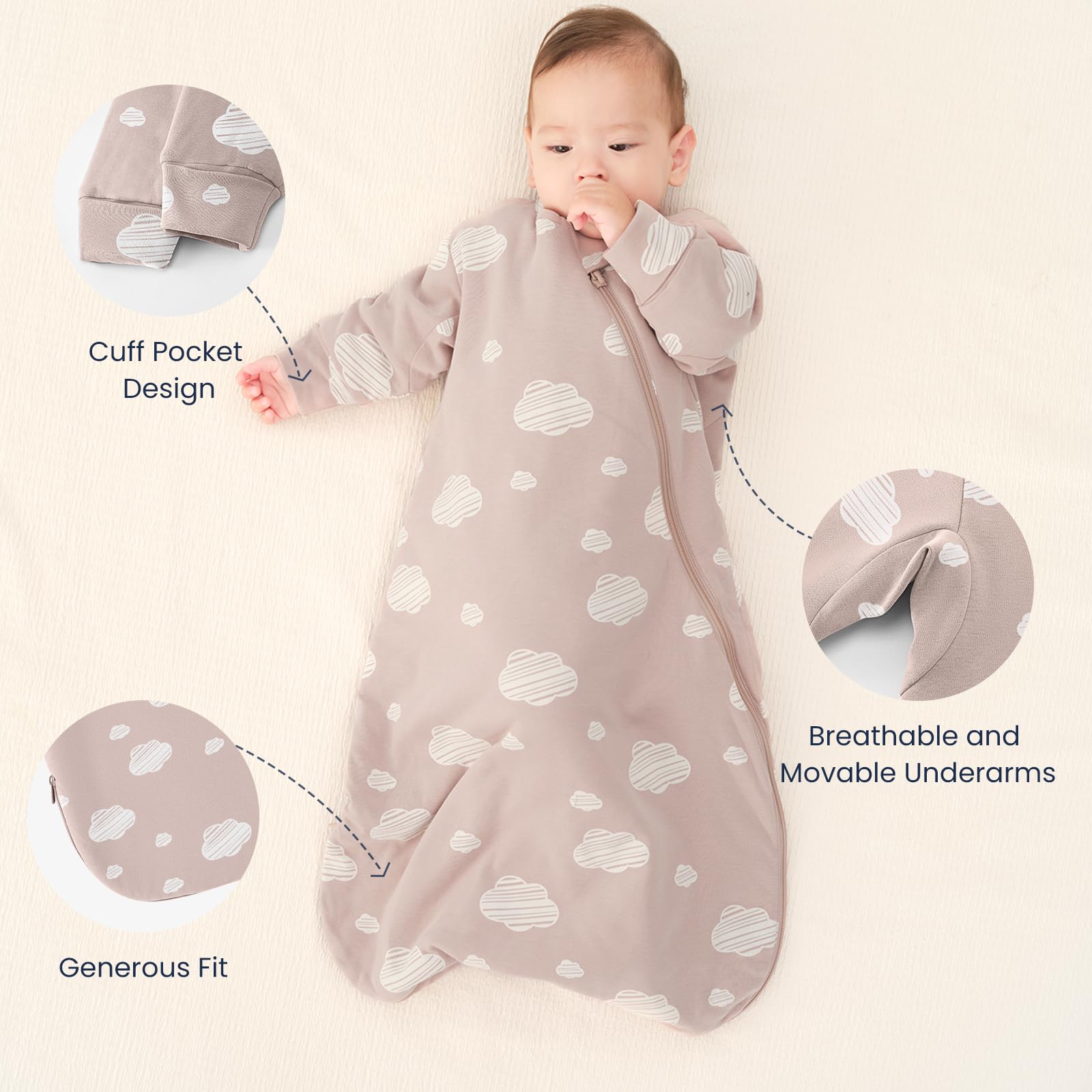 Kaiya Baby secure neck design preventing slips and chafing around the chin.