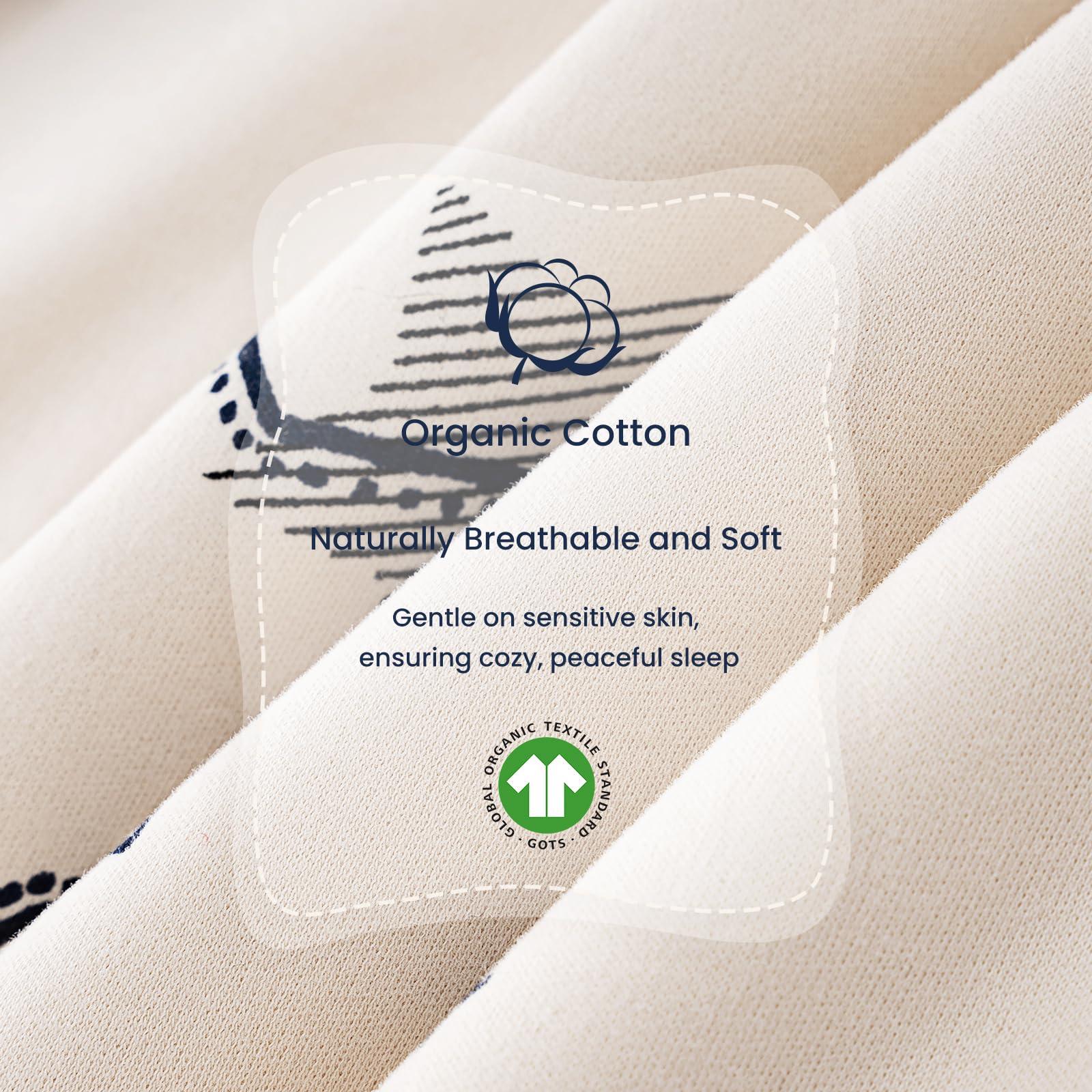 Kaiya Baby Sleep Sack diaper-change angle illustrates bottom zipper access.