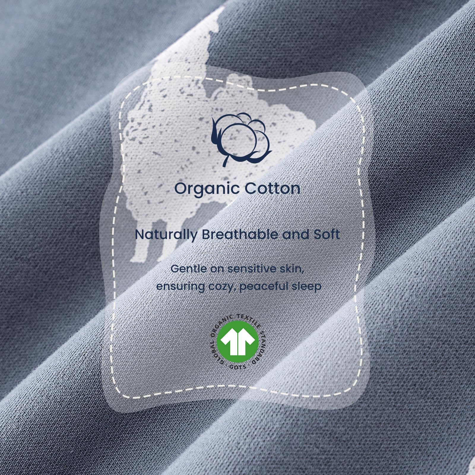 Kaiya Baby sleep sack with double zipper for easy night diaper changes