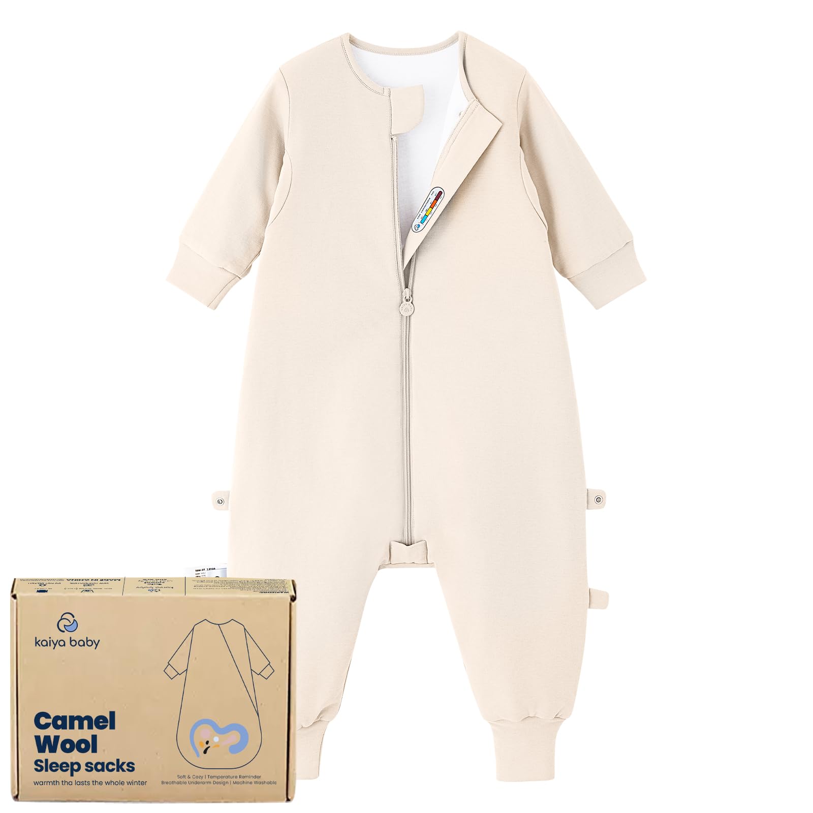 Kaiya Baby sleep sack feet front view for cozy bedtime comfort