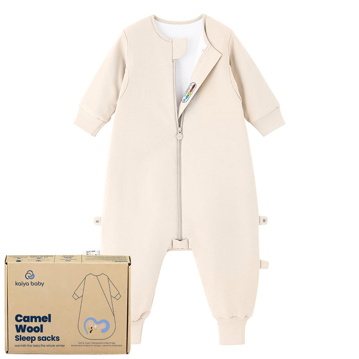 Kaiya Baby sleep sack feet front view for cozy bedtime comfort