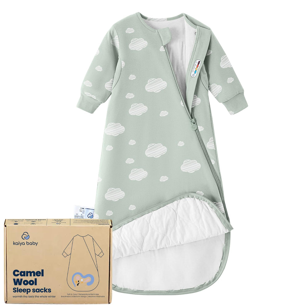 Kaiya Baby sleep sack front view with cozy unisex design for peaceful bedtime
