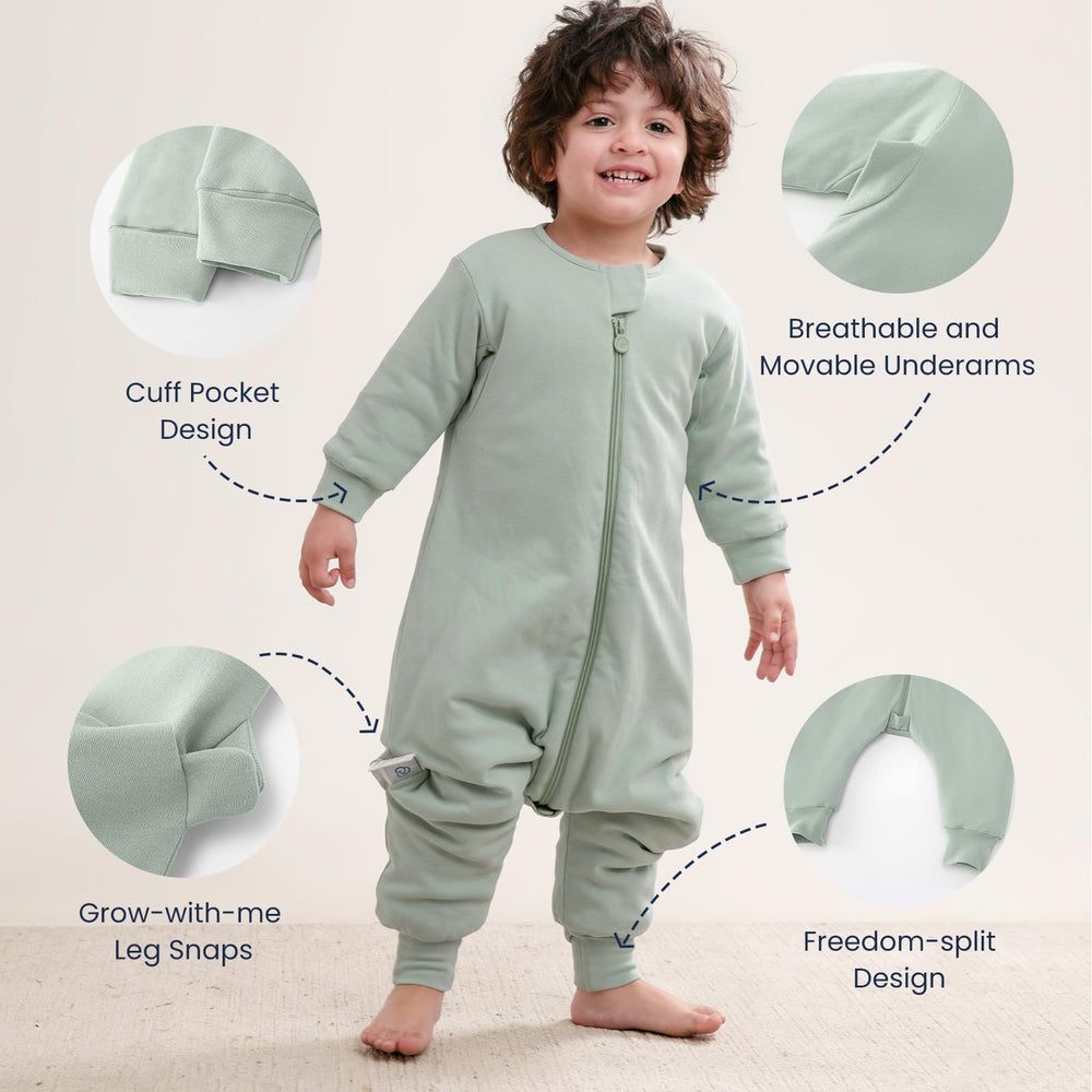 Kaiya Baby sleep sack organic cotton wool polyester blend is soft and durable.
