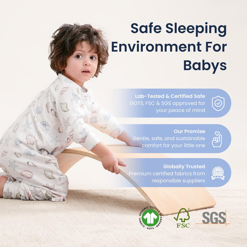 Kaiya Baby sleep sack after multiple washes shows minimal shrinkage and maintained loft.