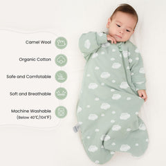 Kaiya Baby 3.5 tog sleeping bag keeps infants warm through cooler nights.