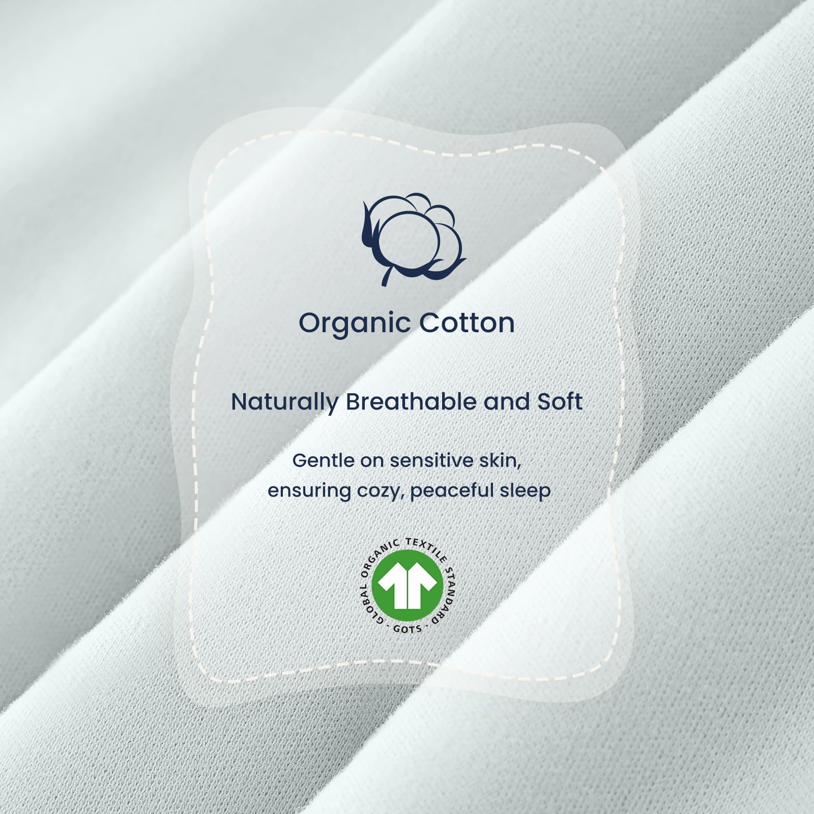 Kaiya Baby sleep sack anti-slip neckline prevents rubbing.