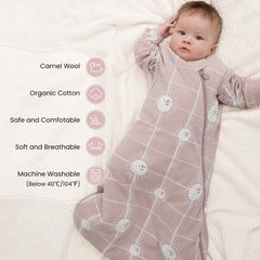 Kaiya Baby sleeping bag bottom zipper for easy night-time diaper changes.