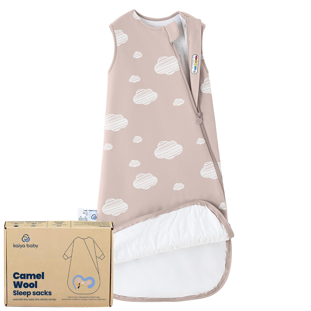 Kaiya Baby sleeping bag with diaper-change zipper for midnight changes