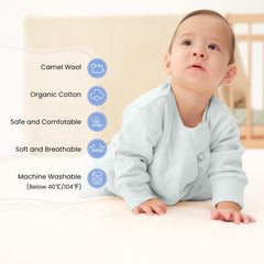 Kaiya Baby sleeping bag dual zipper enables quick, gentle diaper changes.