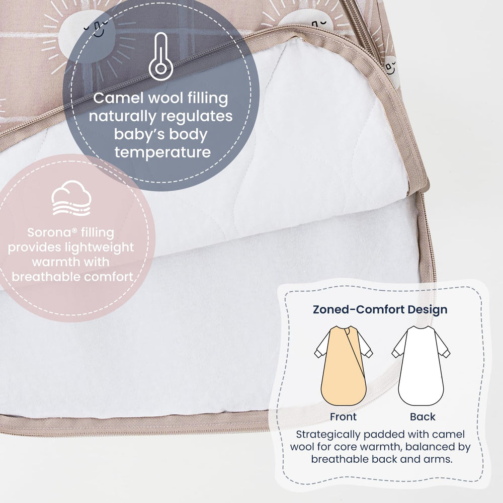 Kaiya Baby sleeping bag neckline design keeps baby secure and comfortable.