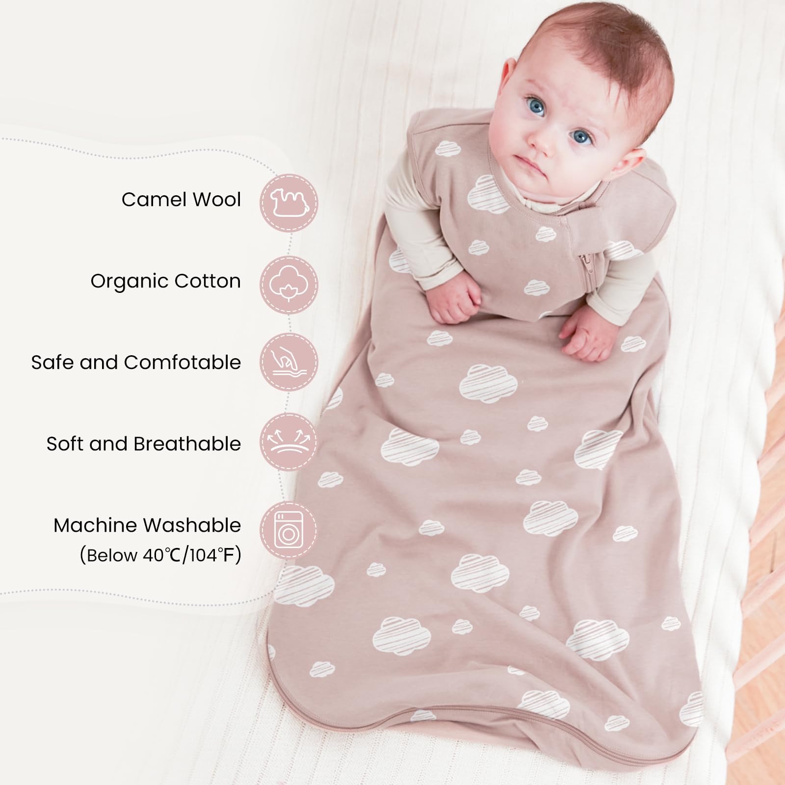 Kaiya Baby chest temperature sticker showing surface warmth