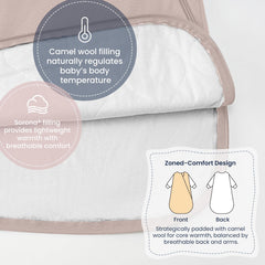 Kaiya Baby chest temperature sticker displayed for easier comfort adjustments.