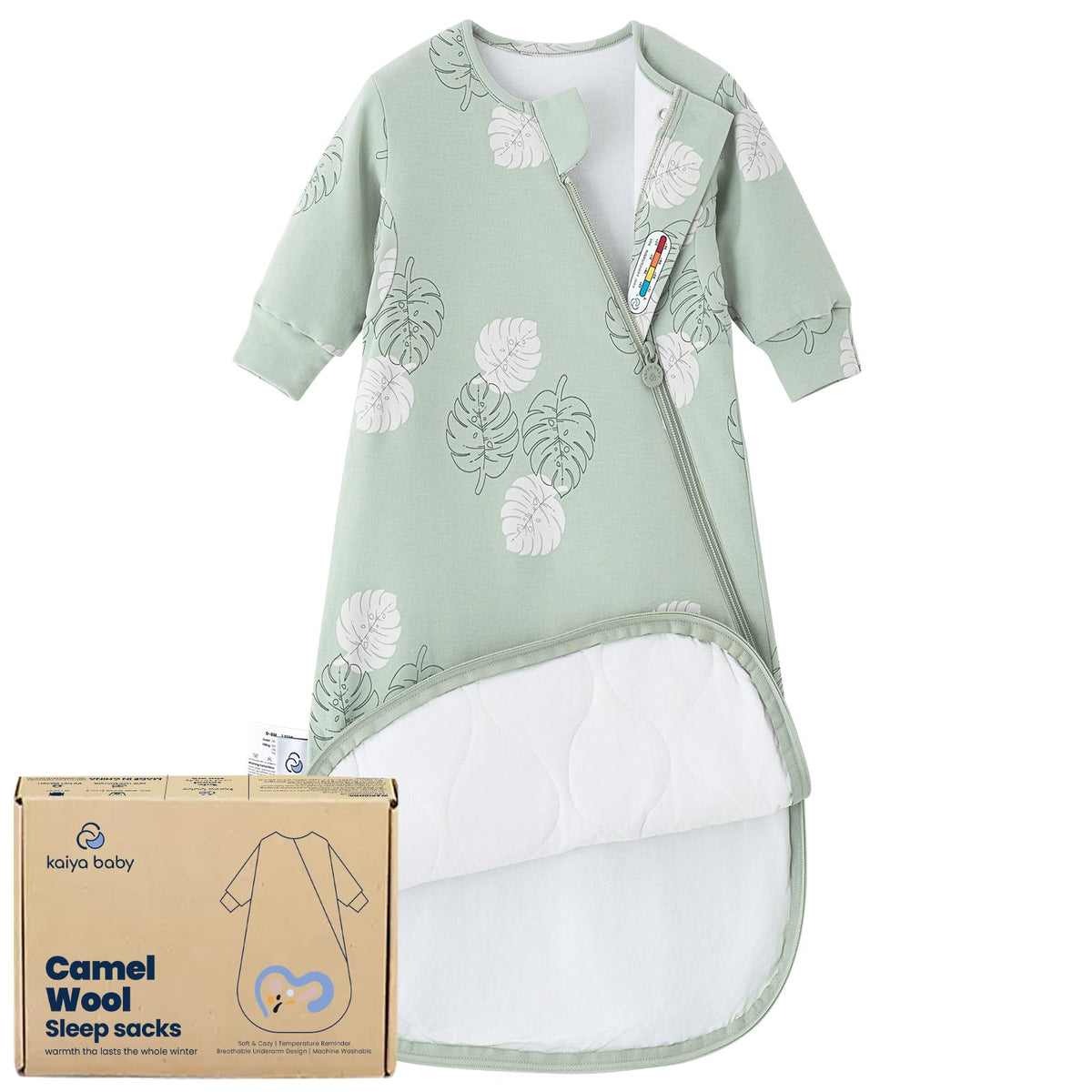Kaiya Baby unisex sleeping bag with sleeves keeps baby warm and secure during naps