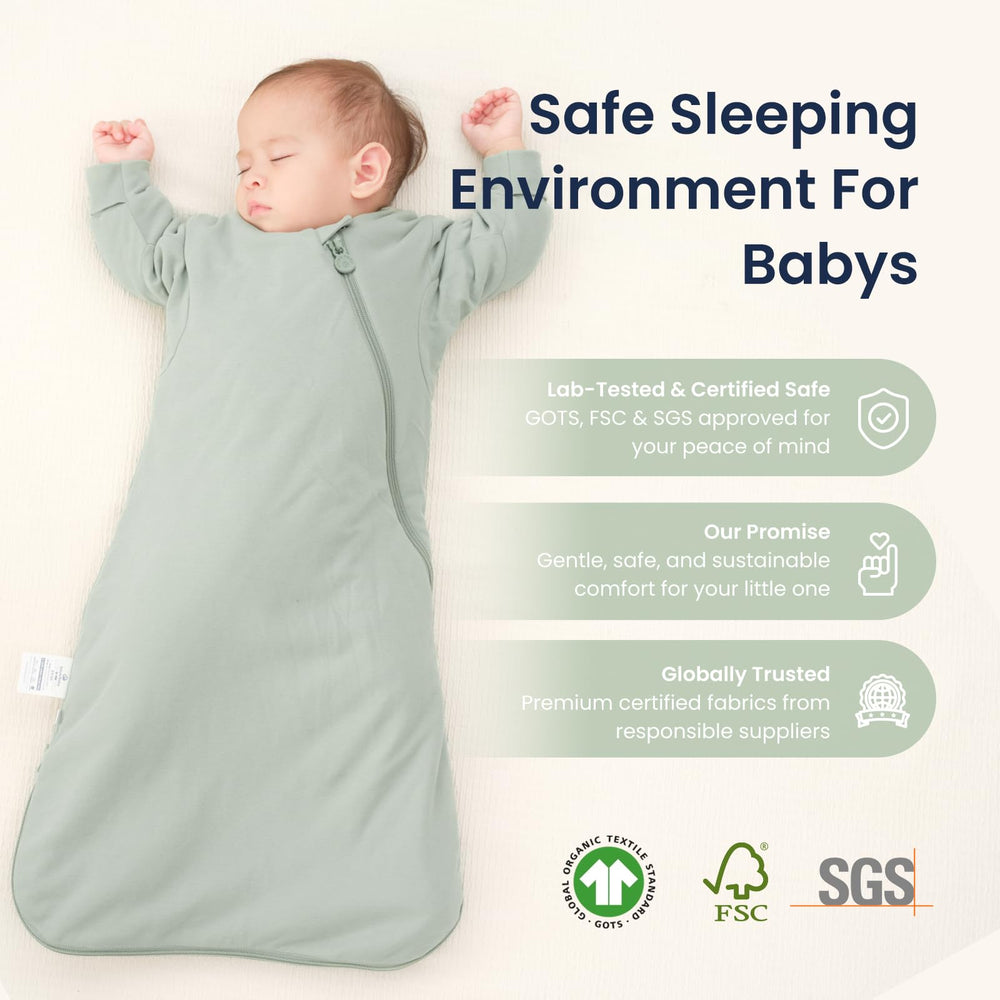 Kaiya Baby washing details show durable material with minimal shrinkage.
