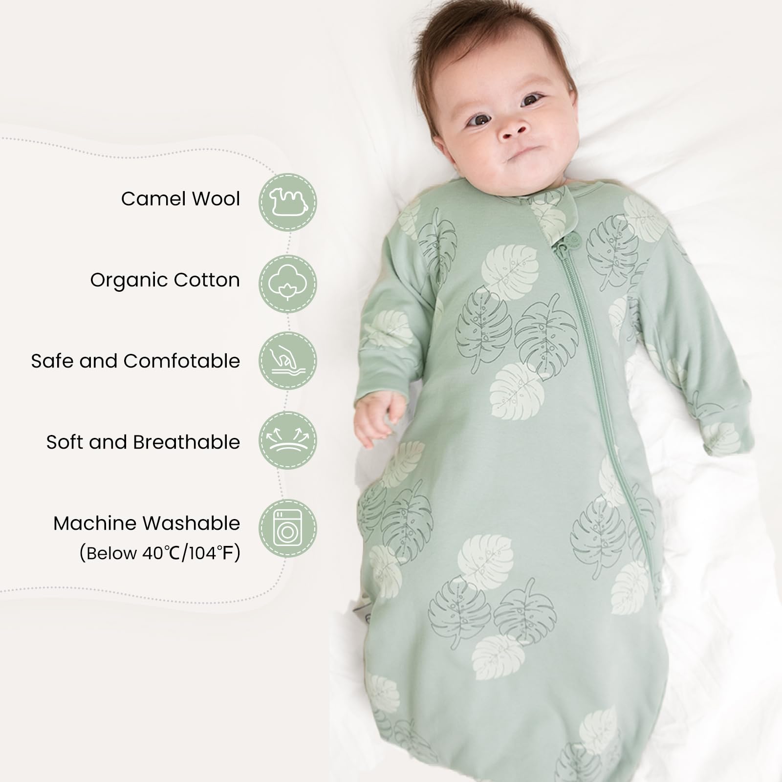 Kaiya Baby wearable blanket in organic cotton delivers soft, durable comfort for daily use
