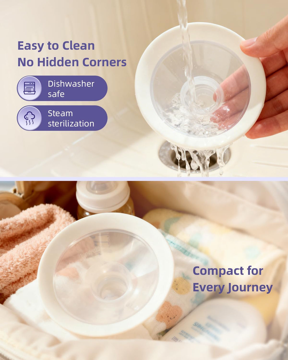 KAIYIV BPA-free and odorless flange for safe cleaning