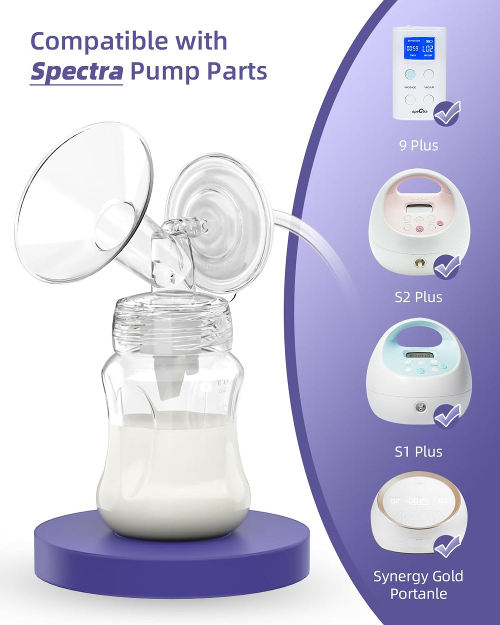 KAIYIV Spectra pump parts easy-install tubing for hassle-free setup.