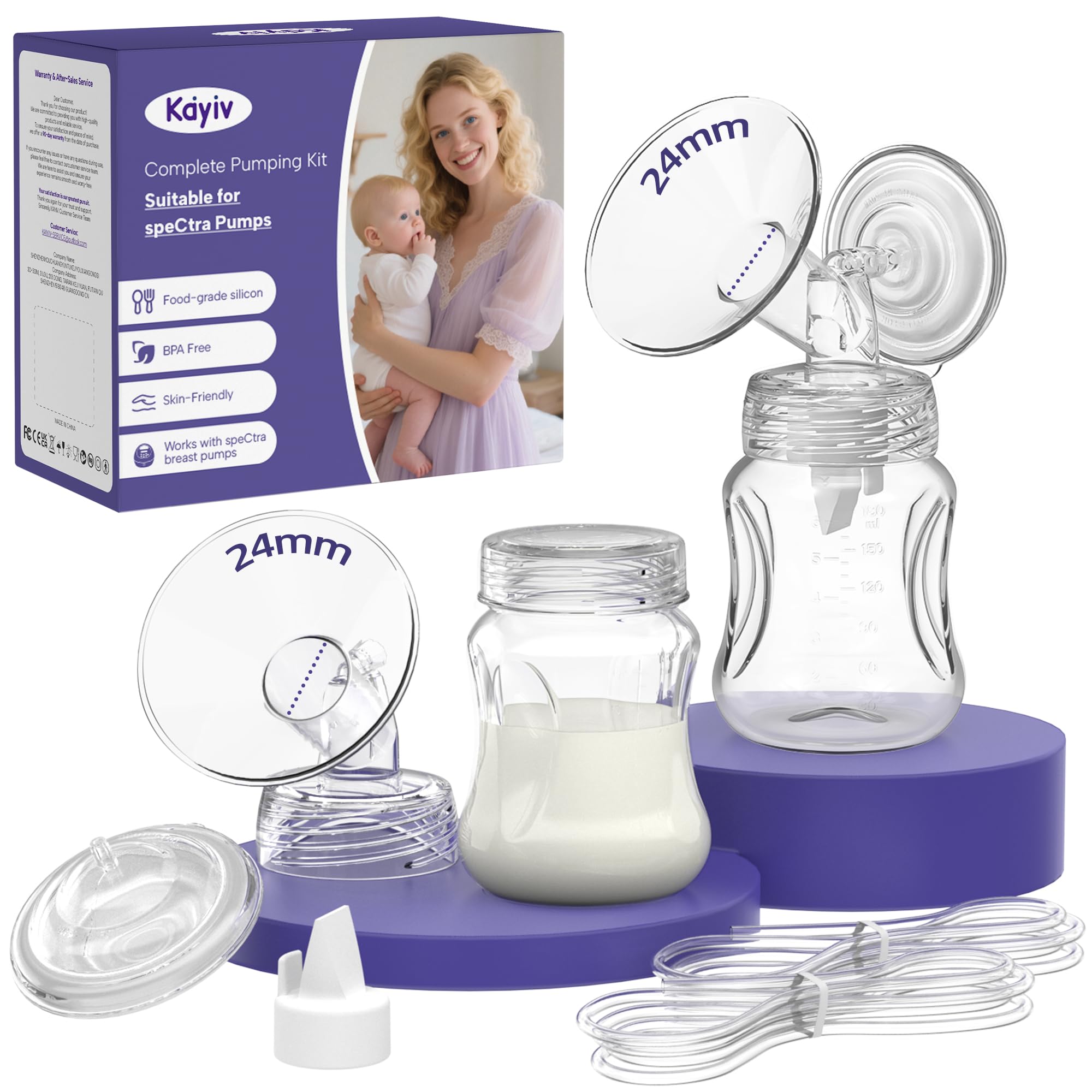 KAIYIV Spectra pump parts kit for quick replacements and clean pumping sessions