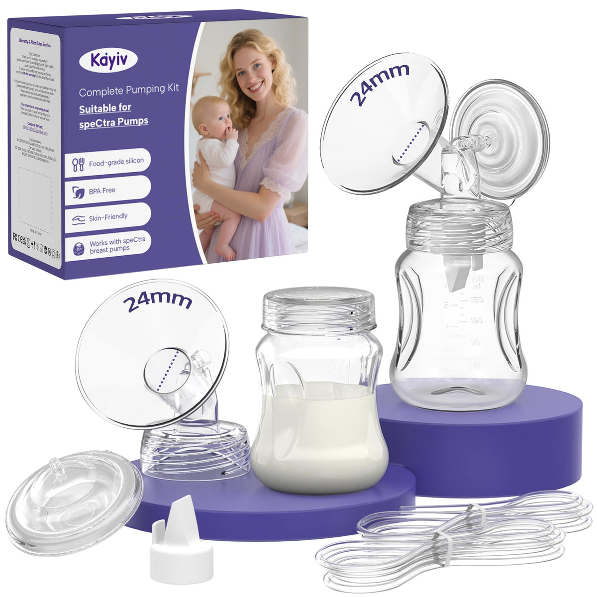 KAIYIV Spectra pump parts kit for quick replacements and clean pumping sessions